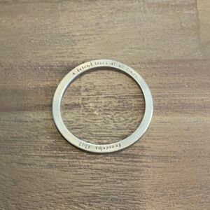 Silver Engraved Bangle Bracelet